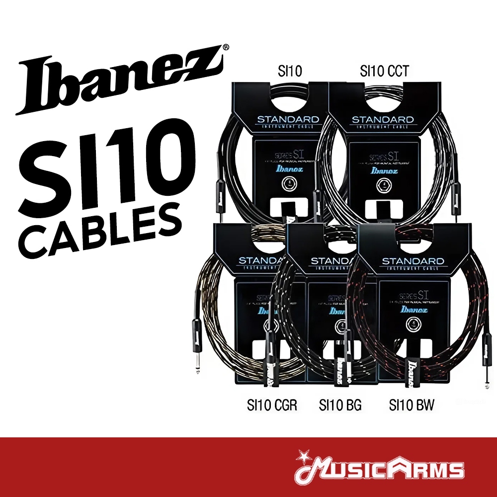 Ibanez SI10 สายแจ็คกีตาร์ ยาว 3 เมตร Music Arms