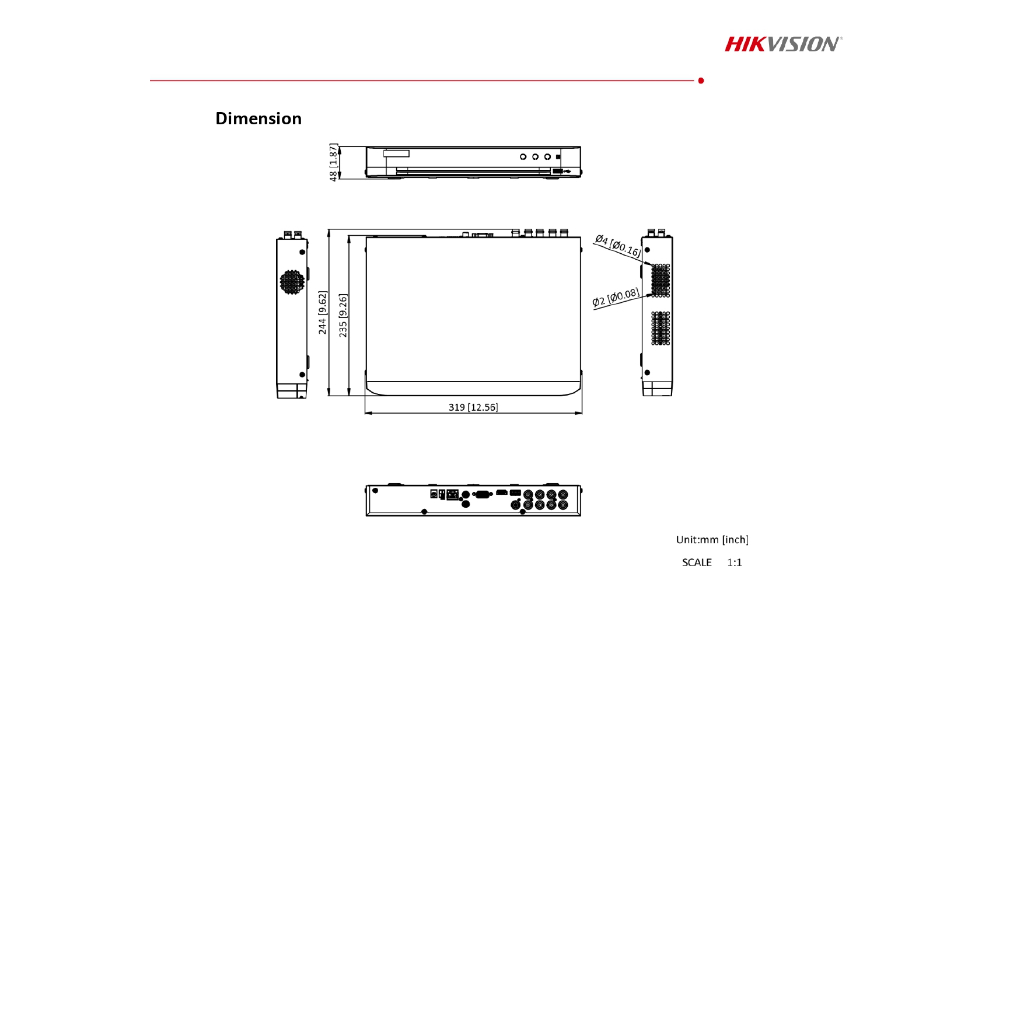 HIKVISION เครื่องบันทึก ระบบ HD รองรับกล้อง Two-Way Audio 8CH รุ่น iDS-7208HQHI-M1/XT รุ่นใหม่มาแทน iDS-7208HQHI-M1/S