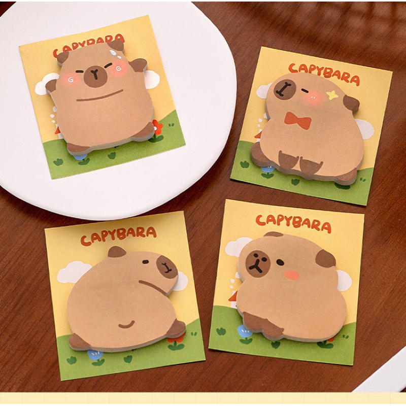 [ส่งไว 1 วัน จากไทย] กระดาษโน๊ต การ์ตูน Capybara โพสติด คาปิบาร่า ตัดขอบ กระดาษโน้ต ใบกำกับภาษี E-tax แจกลูกค้า