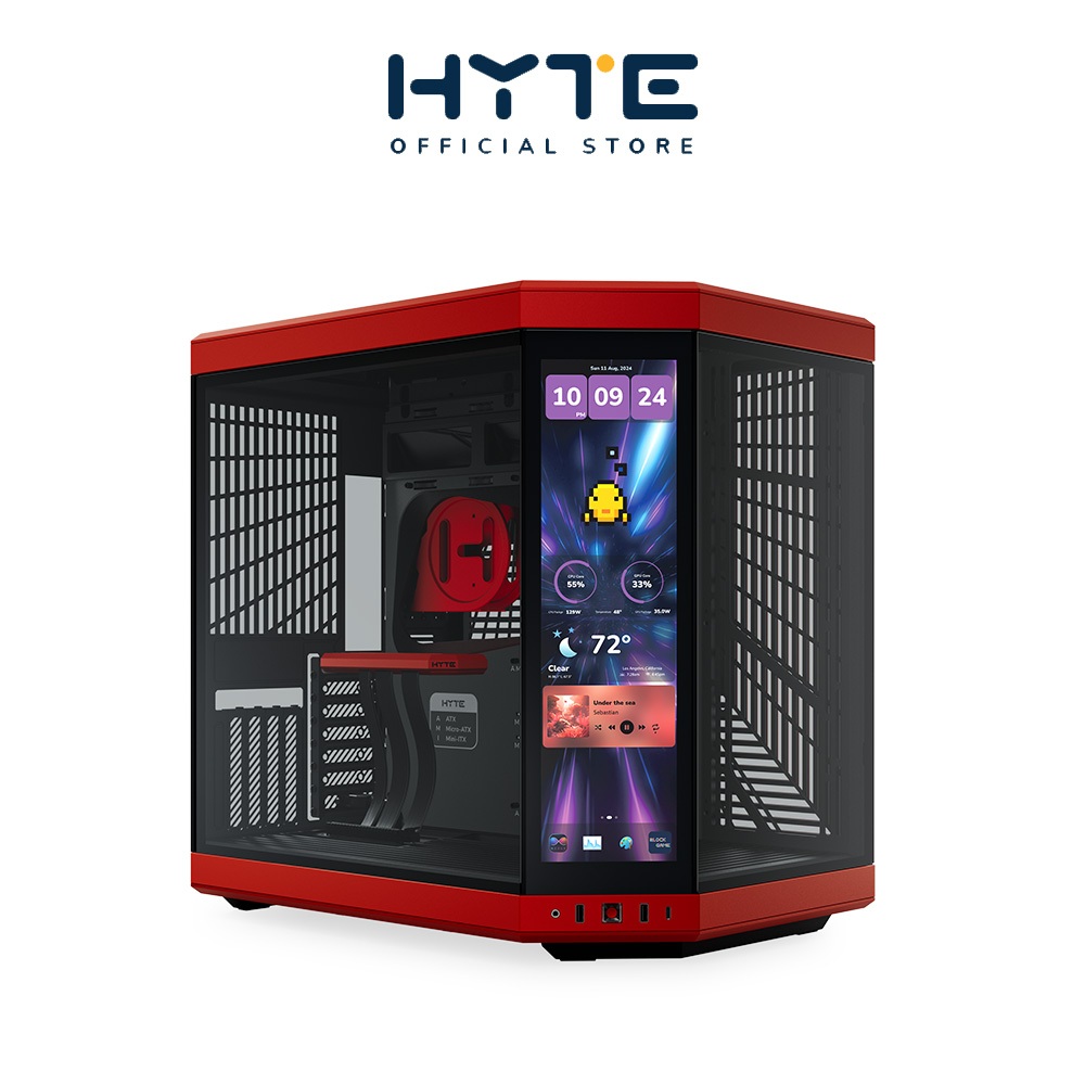 HYTE Y70 14.9 TOUCH INFINITE BLACK/RED (Computer case / เคสคอมพิวเตอร์)