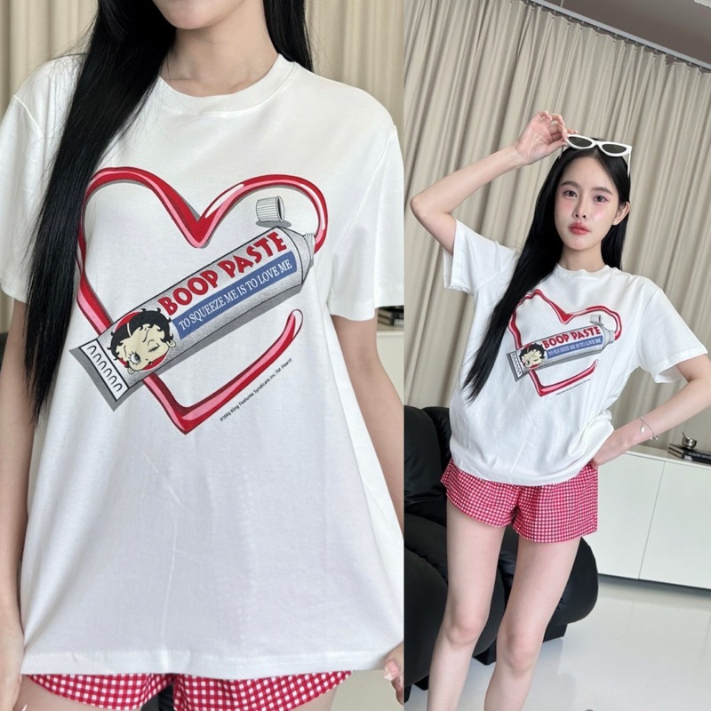 Betty Boop T-shirt เสื้อยืดน้อนเบตตี้ลายใหม่!!! ลายสกรีน สวยมากค้า