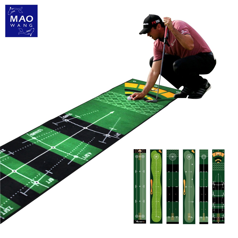 MAO พรมสําหรับฝึกตีกอล์ฟ แบบพกพา ที่ฝึกพัตกอล์ฟ Golf Putting ซ้อมออกกำลังกาย
