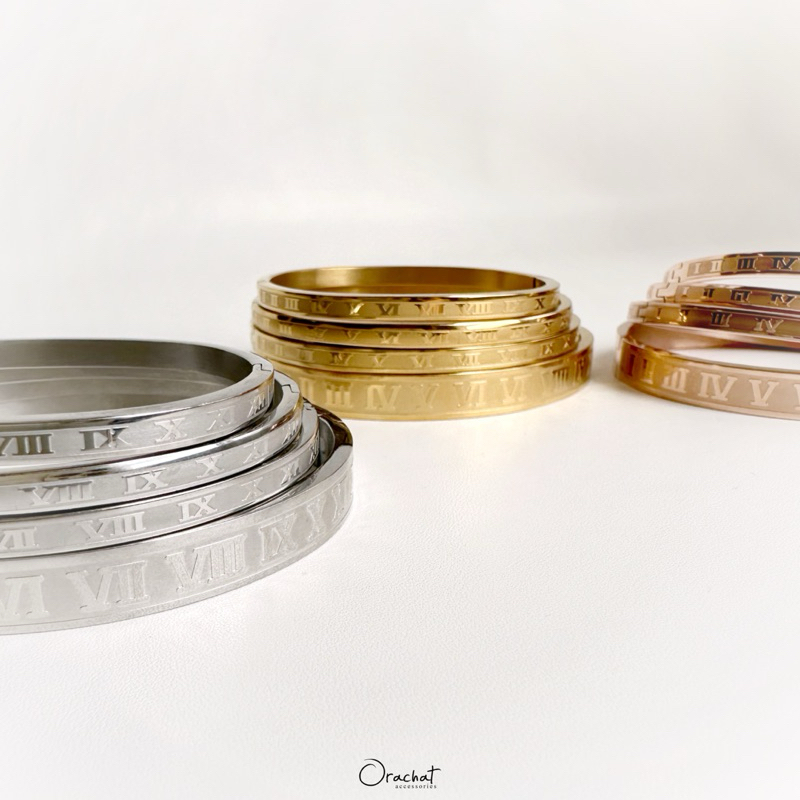 Orachat | Timeless 14k bangle. (กำไลตัวเรือนสแตนเลส)
