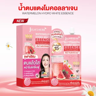 น้ำตบแตงโมคอลลาเจน 1 กล่อง 6 ซอง [ฟื้นผิวโทรม กระจ่างใสอิ่มฟู] จุฬาเฮิร์บ WATERMELON HYDRO WHITE ESSENCE