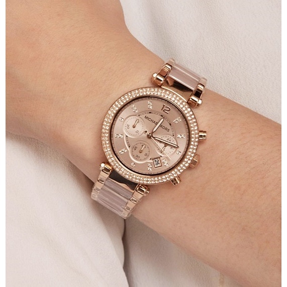 MICHAEL KORS นาฬิกาข้อมือ รุ่น MK5896 สีโรสโกลด์ (ของใหม่ ซื้อมายังไม่เคยใช้)