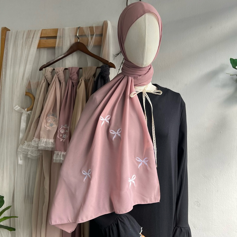 vintage bow hijab โบว์เล็ก-โบว์ใหญ่