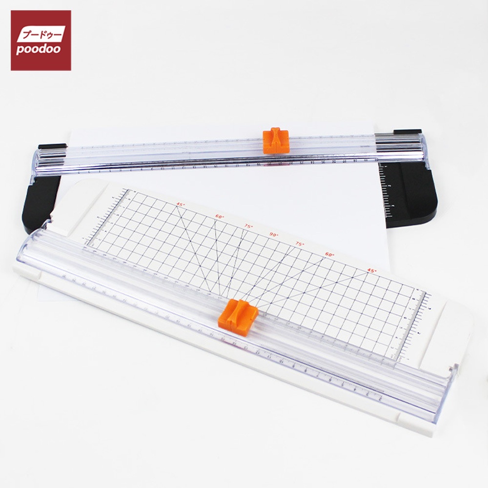 poodoo แท่นตัดกระดาษ แบบรูด พกพาง่าย ที่ตัดกระดาษ Paper Cutter A4 แท่นตัดกระดาษแบบรูด