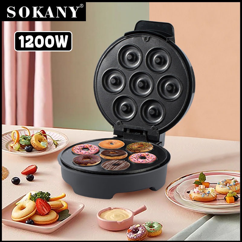 พร้อมส่ง SOKANY 1200W เครื่องทําโดนัทจิ๋ว เครื่องทําโดนัท เตาโดนัท วัสดุกันติด รับประกัน 1ปี