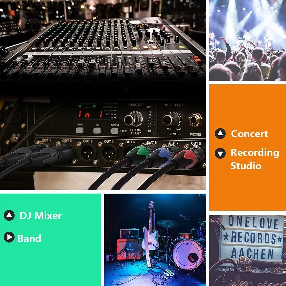 【COD】สาย xlr to xlr 100cm สายสัญญาณเสียง XLR Male To XLR Female Black Mic Cable 1.5m สายสัญญาณเสียง สายต่อไมโครโฟน