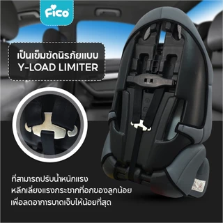 Fico คาร์ซีท ทรงสปอร์ต รุ่น RA-G New เบาะกว้าง นั่งสบาย รองรับเด็กได้ถึง 12 ขวบ