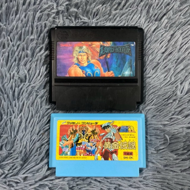 ตลับแท้เครื่อง Famicom เกมส์ 1.The Lord of King 2.Saint Seiya Ougon Densetsu Kanketsu-hen ตลับสวยเปิ