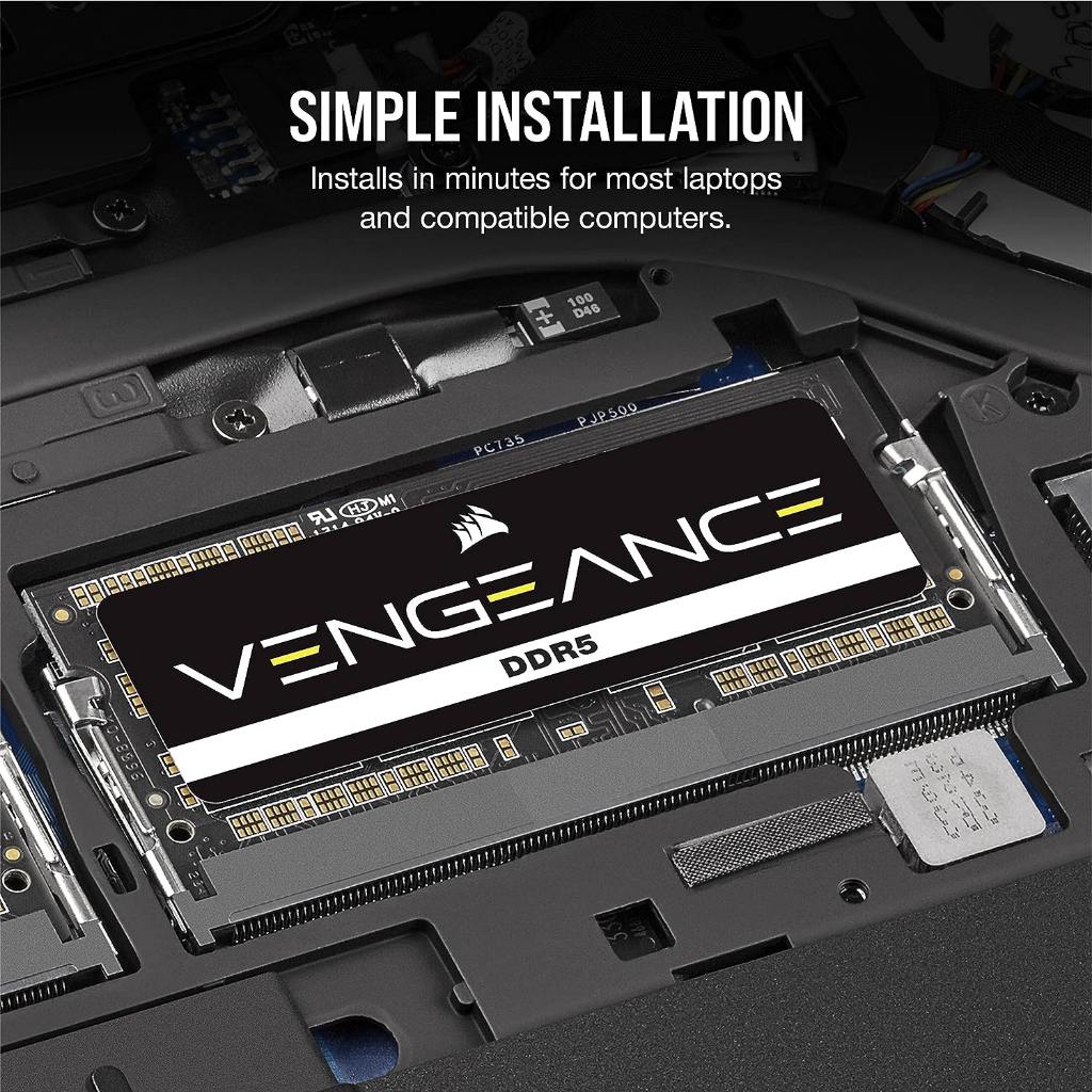 16GB (16GBx1) DDR5 4800MHz RAM NOTEBOOK (แรมโน้ตบุ๊ค) CORSAIR VENGEANCE (CMSX16GX5M1A4800C40