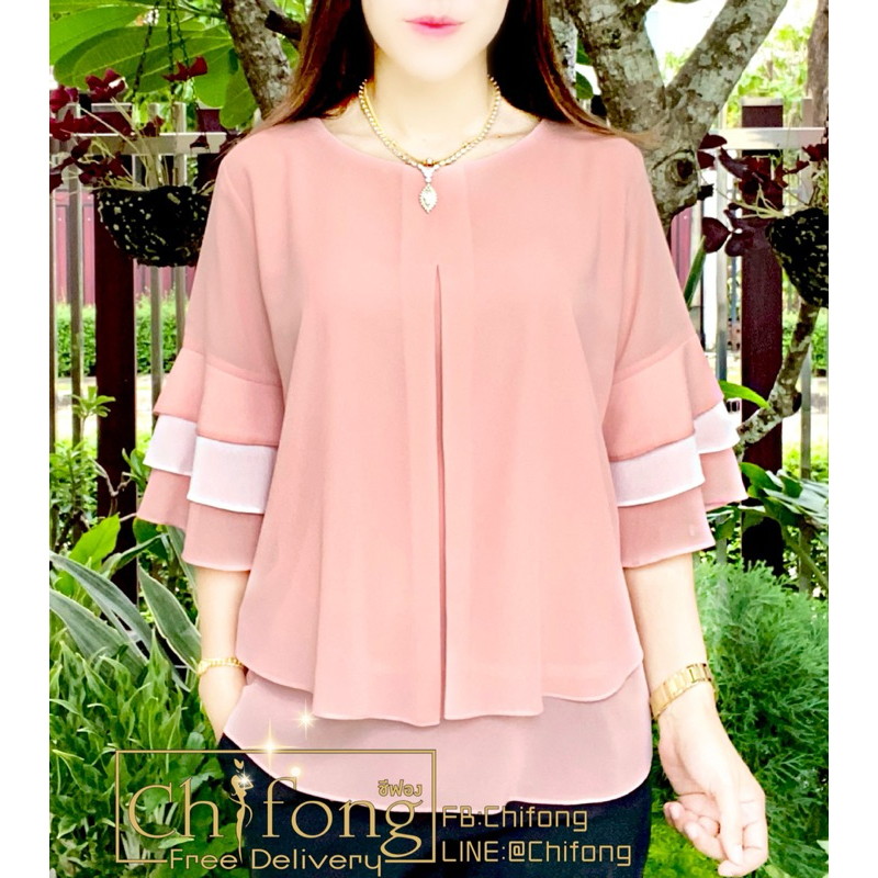 เสื้อผู้ใหญ่สวยๆ เสื้อชีฟอง เสื้อแฟชั่นผู้ใหญ่
