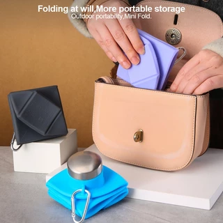🔥ขวดน้ำ แบบพับได้ Foldable water bottle น้ำหนักเบา พกพาสะดวก หิ้วง่าย