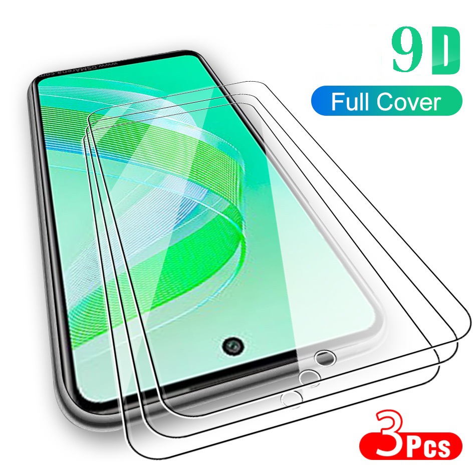 3pcs ฟิล์มกระจก 9Dสำหรับ Huawei Y9 2019 Y7 Pro 2019 Y9 Prime 2019 Y6P 2020 Y7A Nova3i ฟิล์มกระจกกันรอย เต็มจอ forหัวเว่ย