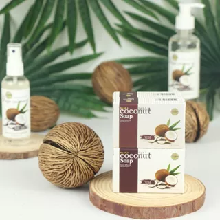 i natureCoconut Milk Soap X4 สบู่มะพร้าว & นมข้าว แพ็ค 4