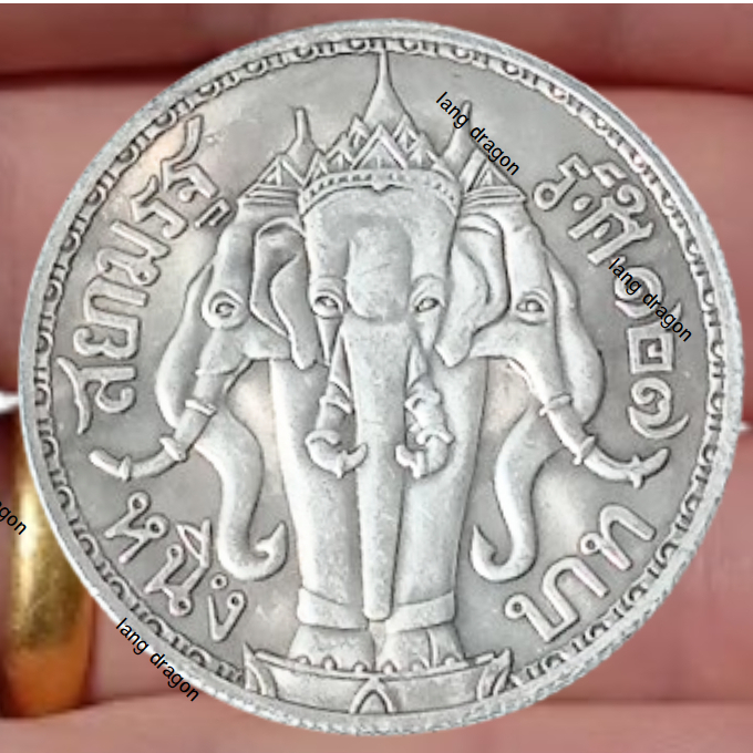 #เหรียญ [แท้100%] ร.5 ร.4 ร.6 ที่ระลึก ช้างสามเศียร ขนาด 3.9cm. โบราณ ใหญ่ จัมโบ#เงิน สมัยเก่า สภาพด