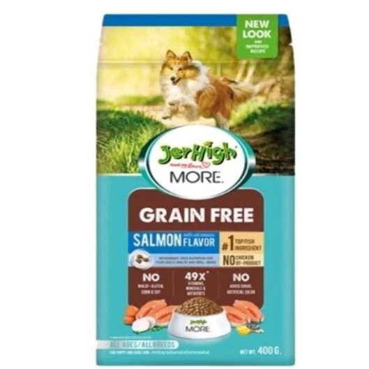 JerHigh More สูตร Grain Free อาหารสุนัข แซลมอน เจอร์ไฮ เม็ดกรอบ เกรนฟรี(2.5 กก.) ( อาหารเม็ด ถุงใหญ่)