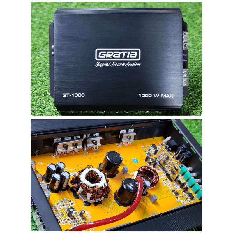 คลาสดี ขับซับ GRATIA รุ่น GT-1000 กำลังขับ1000w ขับซับ10“ได้2ดอก เครื่องขยายเสียง เพาเวอร์แอมป์ Class-D กาเทียร์ แท้