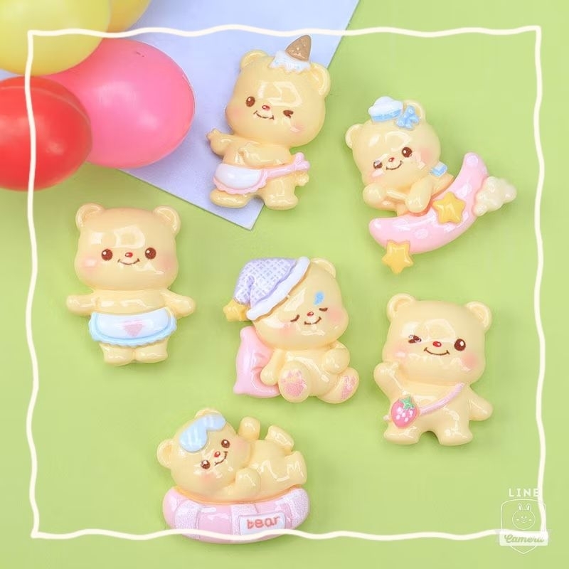 🇹🇭 Jibbitz หมีน้องเนย v.2 ติดรองเท้า กระเป๋า มีรู