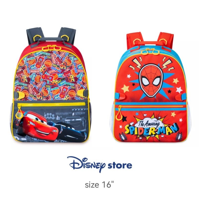 #พร้อมส่ง  กระเป๋าเป้เด็ก สะพายหลัง  ลาย สไปเดอร์แมน  / Mcqueen จาก อเมริกา : Disney Store Spierman 