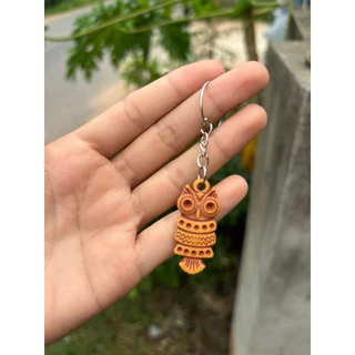100-500ชิ้น คละลายขายส่งพวงกุญแจลายไม้คลาสสิค ของแถม ของชำร่วยงานต่างๆ