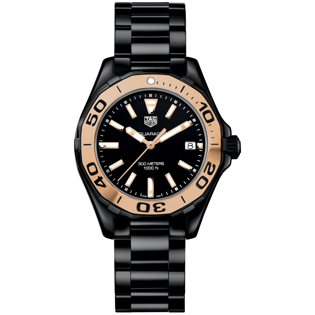 Hisohouse_TAG HEUER AQUARACER Quartz, 35 mm, Ceramic สภาพ 99% ใส่ครั้งเดียวพลาสติกยังไม่ได้แกะ