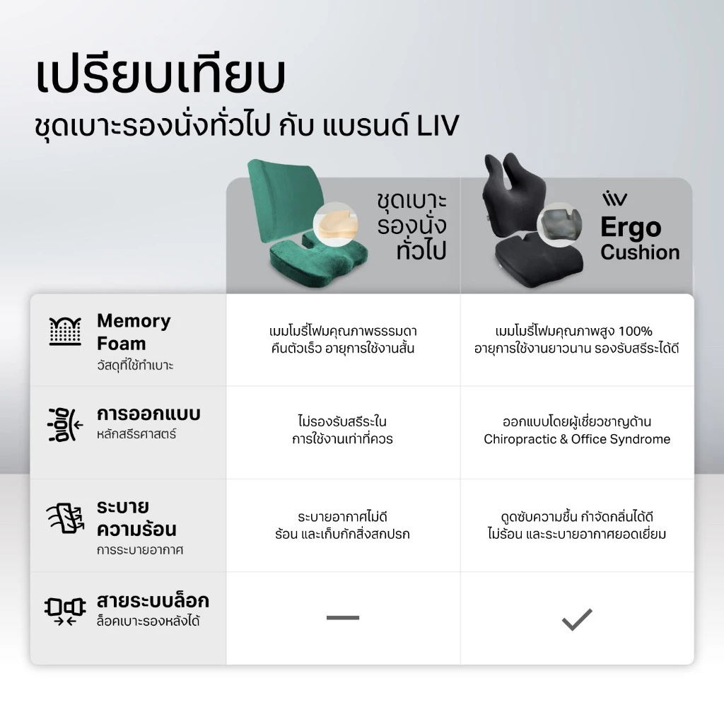 ประกัน 1 ปี LIV Rabbit Ergo Back Cushion เบาะรองหลัง หมอนรองหลัง หมอนพิงหลัง เพื่อสุขภาพ ใช้ได้ทั้งเก้าอี้และรถยนต์ thumbnail 7