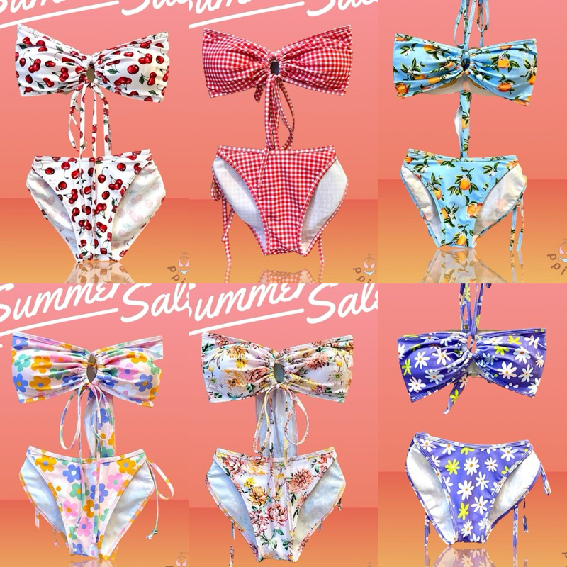 Ppickme•Hana Bikini ชุดว่ายน้ำเซ็ต 2 ชิ้น รุ่นนี้บอกเลยน่ารักมาก