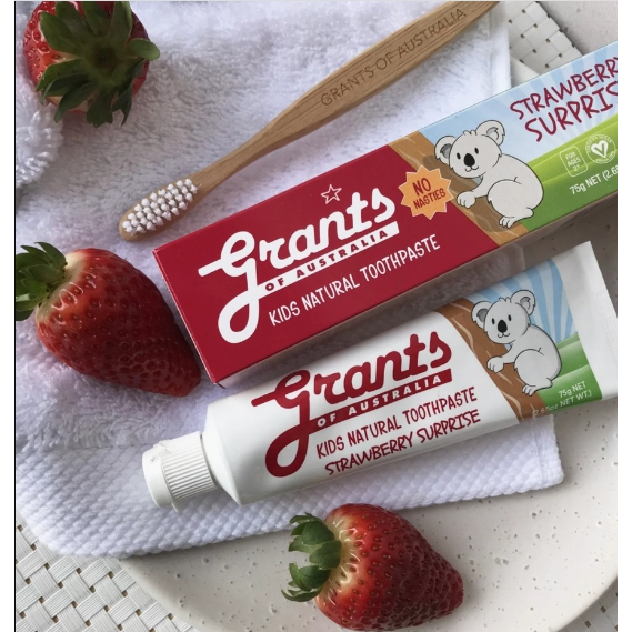 ยาสีฟัน grants-kids blueberry burst toothpaste 75g./ grants-kids strawberry toothpaste75g.