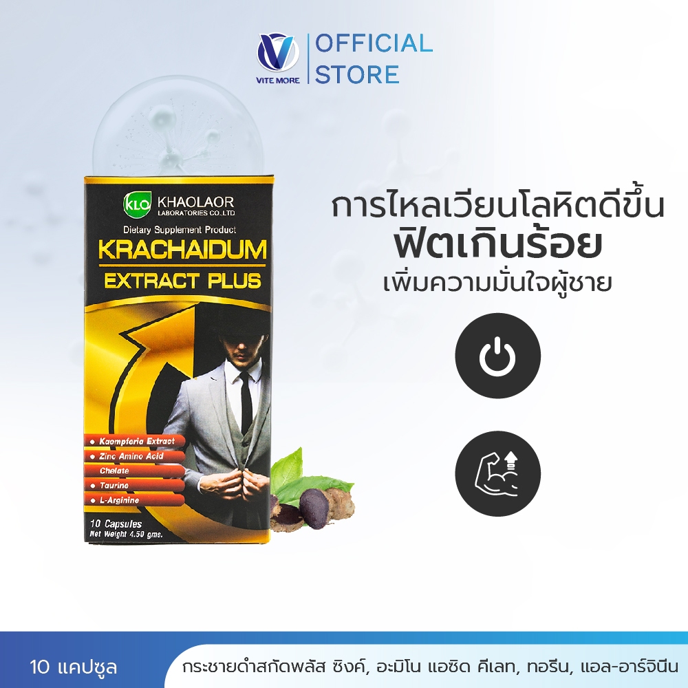 Khaolaor ขาวละออ กระชายดำสกัดพลัส 10 แคปซูล/กล่อง