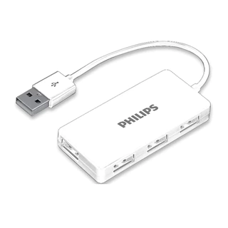 Philips - อุปกรณ์เชื่อมต่อ Port USB รุ่น 4 in 1 Hub