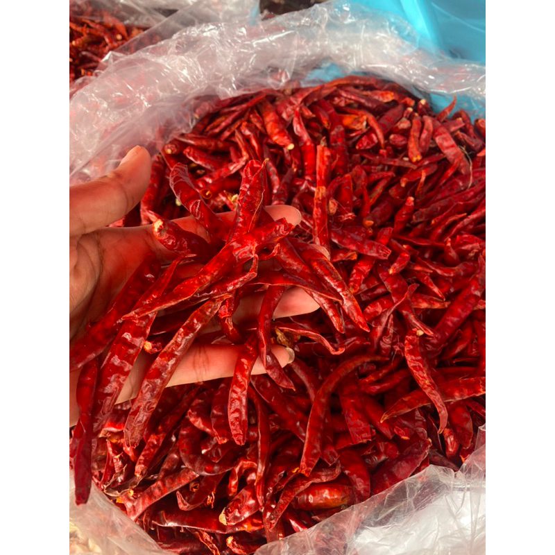🌶️พริกแห้งจินดา เผ็ดทุกเม็ด 1 กิโลกรัม (เด็ดก้าน) คัดพิเศษ