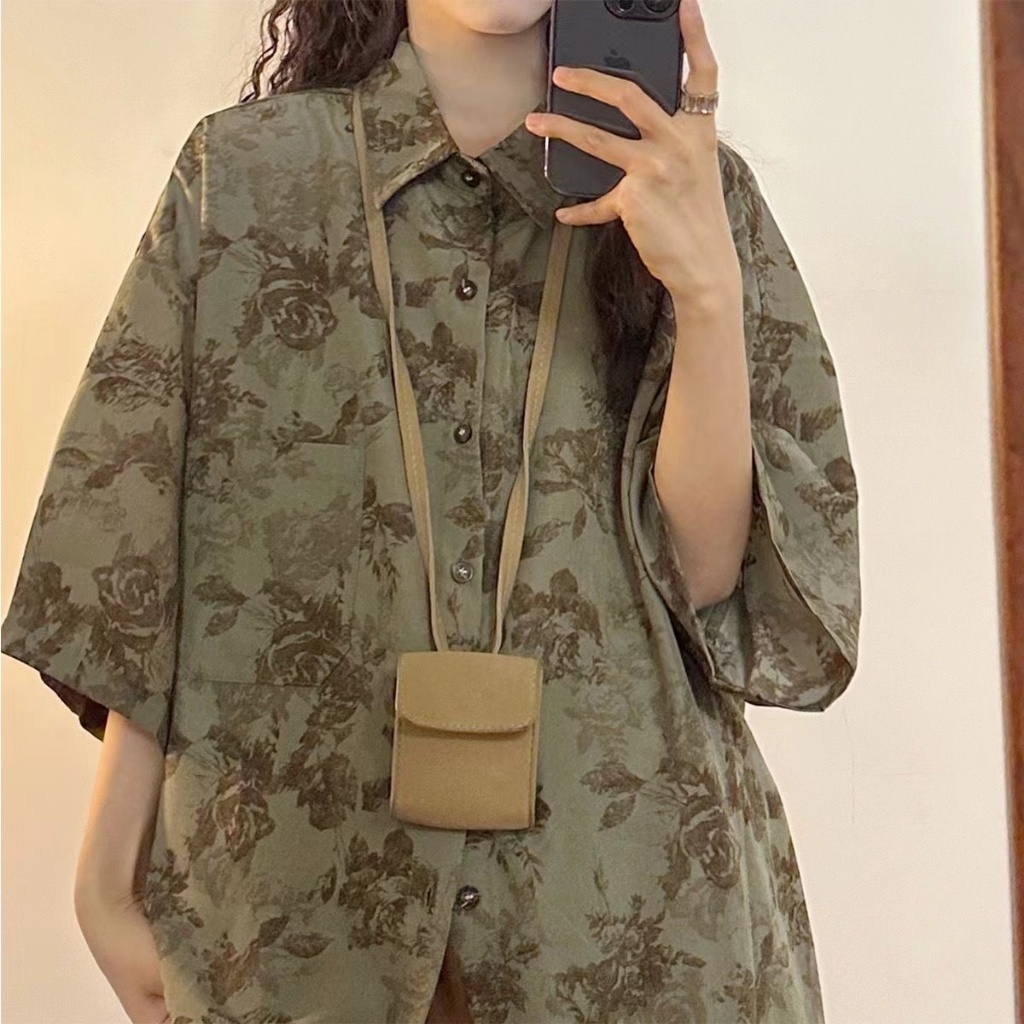 sopalee001น เสื้อฮาวายดอกกุหลาบ เสื้อผ้าแฟชั่นชายหญิง เหมาะกับฤดูร้อน