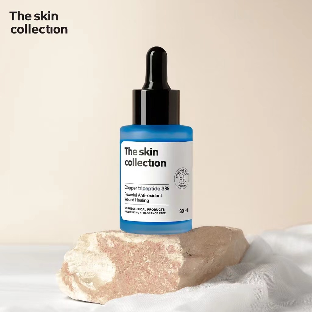 The skin Collection Serum [สีน้ำเงิน] Copper Tripeptide 3% 30ml เดอะ สกิน คอลเลคชั่น เซรั่มบำรุงผิว ช่วยลดหลุมสิว รูขุมข