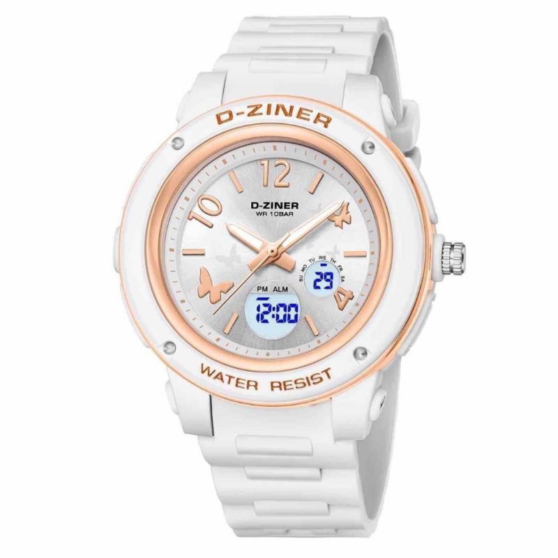 นาฬิกาแบรนด์ D-Ziner แบรนด์แท้ นาฬิกากันน้ำ หน้าจอแสดงผล 2 ระบบ  นาฬิกาสไตล์ Baby-G นาฬิกาผู้หญิง แถมพร้อมกล่องแบรนด์ ราคา ถูกที่สุด ดีลบีเคเค แกลเลอรีภาพที่ 7
