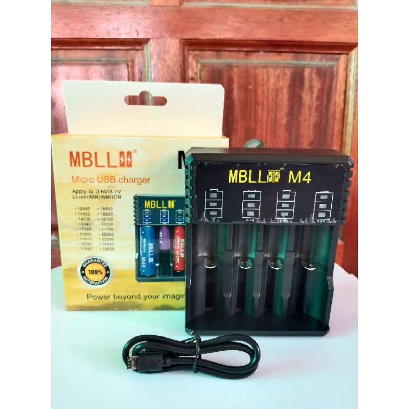 รางชาร์จ​MBLL ​M4(แท้ 100%) เครื่อง​ชาร์จ​ถ่าน​ 18650​/21700/26650 ชนิด 4ช่อง