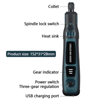 เครื่องเจียร์ mini 155ชิ้น ปรับความเร็วได้ ชุดสว่านไฟฟ้าขนาดเล็ก เครื่องมือไฟฟ้าสำหรับงานขัด งานDIY