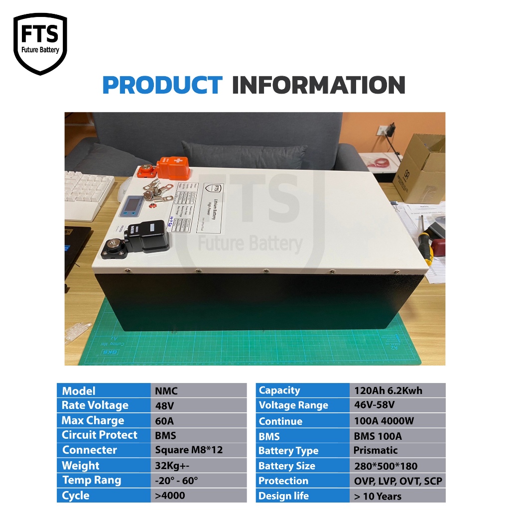 Lithium NMC 48v 120Ah 152Ah 200Ah . Smart BMS