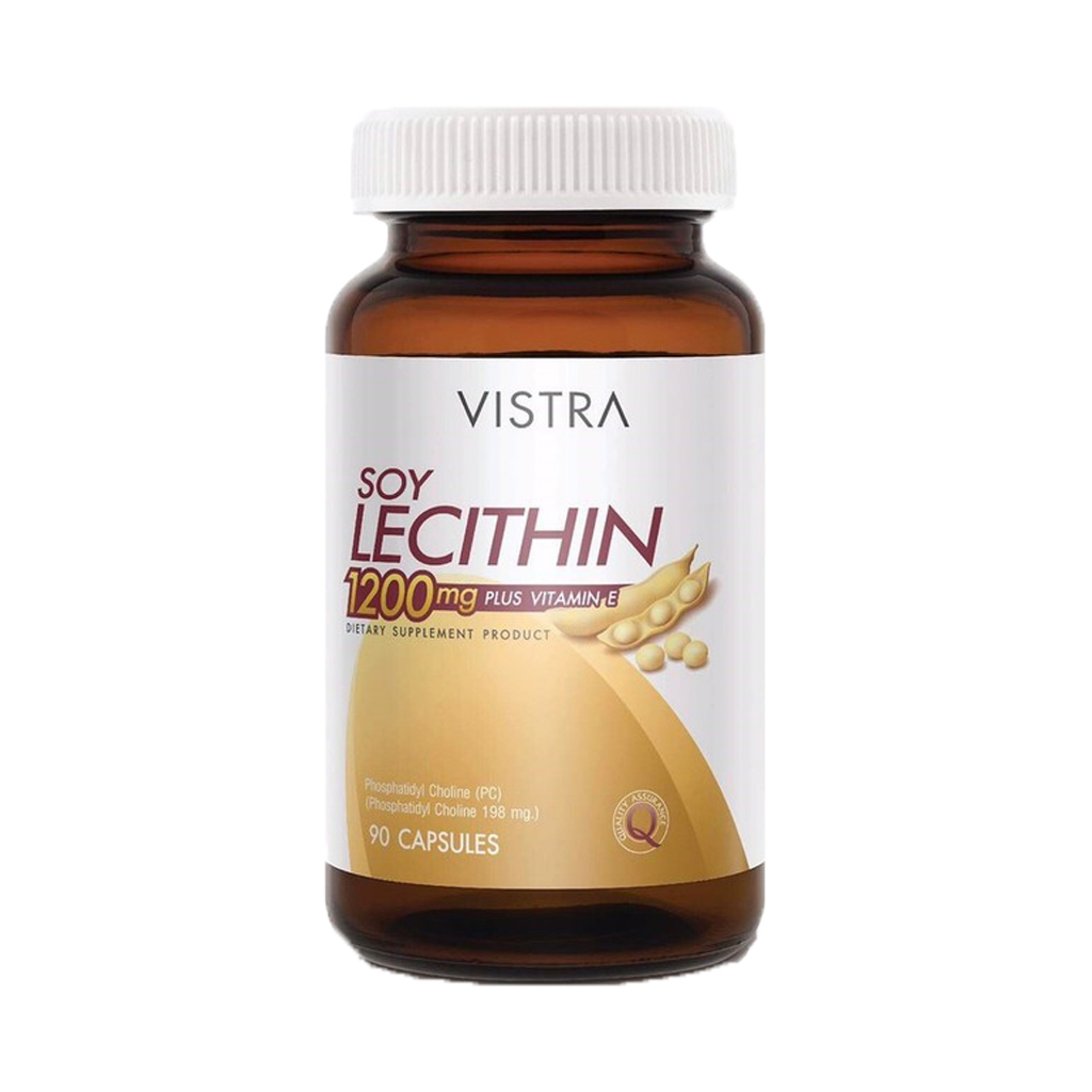 VISTRA Soy Lecithin เลซิติน บำรุงสมอง เพิ่มความจำ 90 แคปซูล