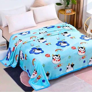 ผ้าห่มนาโนหนา 6ฟุต/5ฟุต เนื้อผ้านุ่มสีไม่ตกขนไม่หลุดงานเย็บขอบ มีลายสีให้เลือก