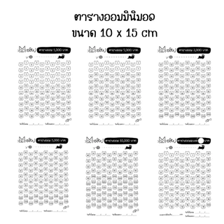 สติ๊กเกอร์ออมเงิน ตารางออมเงิน PVC กันน้ำ เขียนง่าย ติดกระปุกออมสิน สมุดบันทึก