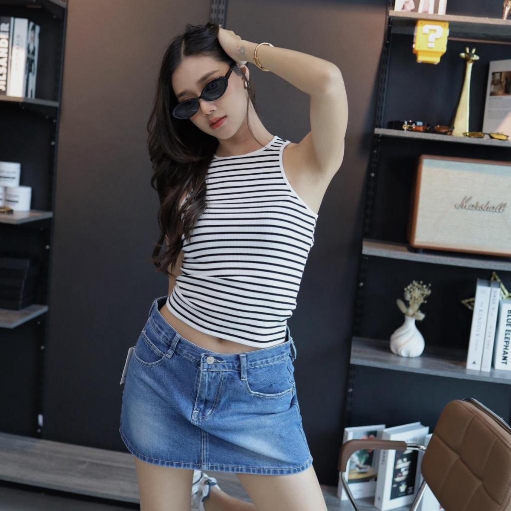 เสือกล้าม  Nammon Jeans A10-A13 เสื้อกล้ามลายทาง