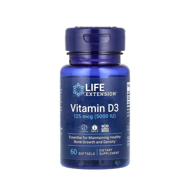วิตามินดี 3 เข้มข้นLife Extension  Vitamin D3 5,000 IU เสริมภูมิต้านทาน บำรุงกระดูกและฟัน