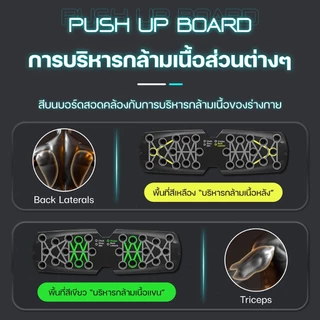 🔥 Best Seller 🔥BG Push Up Board บอร์ดวิดพื้น กระดานวิดพื้น อุปกรณ์ฟิตเนส แข็งแรง ทนทาน ใช้งานง่าย