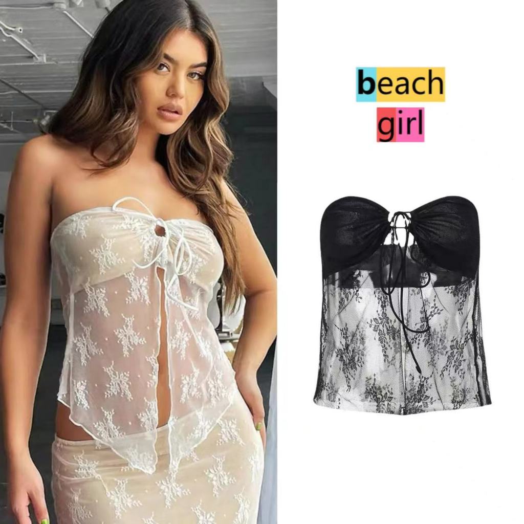 beachgirl ชุดไปทะเล รุ่นใหม่ เกาะอก sexy แฟชั่น พร้อมส่งในไทย