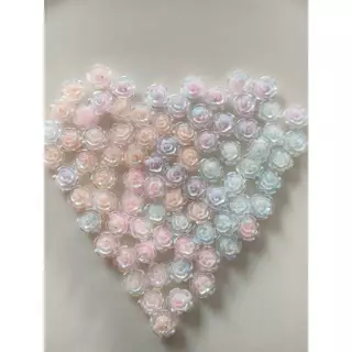 I2.ดอกไม้ตกแต่งเล็บ ดอกไม้วิบวับ หนึ่งถุงมี 20 ชิ้น สีสวยมากกกกกก