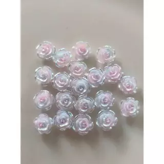 I2.ดอกไม้ตกแต่งเล็บ ดอกไม้วิบวับ หนึ่งถุงมี 20 ชิ้น สีสวยมากกกกกก