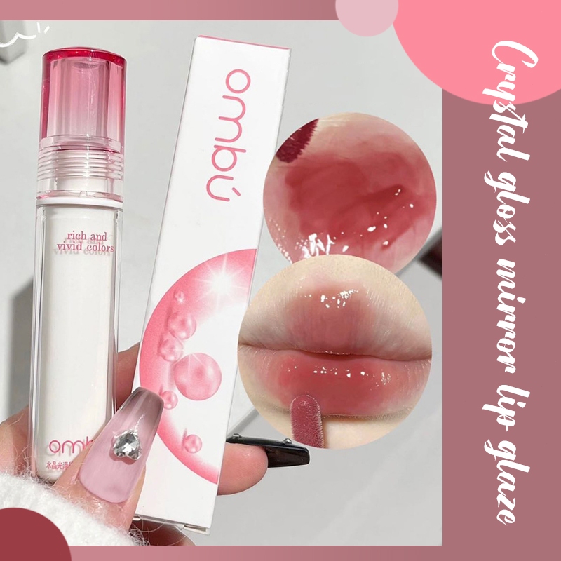 Ombu ลิปกลอส เคลือบริมฝีปาก ให้ความชุ่มชื้น ไม่ซีดจางง่าย-em