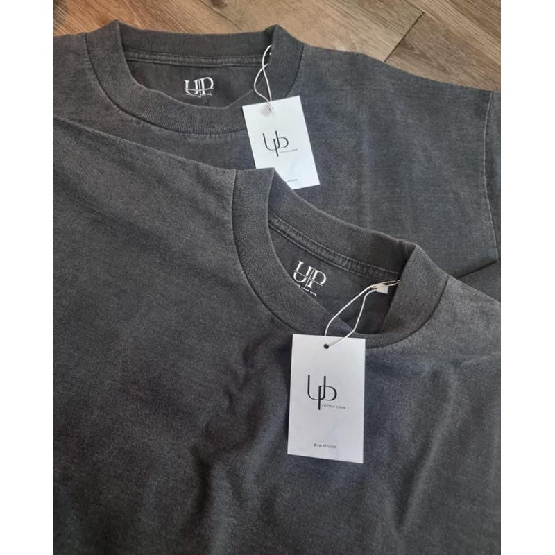 เสื้อยืดสีฟอกเฟด ทรงOversized UP COTTON คอฟิต ไหล่ลํ้า เนื้อผ้าคัตตอน100% หนานุ่ม ใส่สบาย ไม่ร้อน ไม่หด คอไม่ย้วย